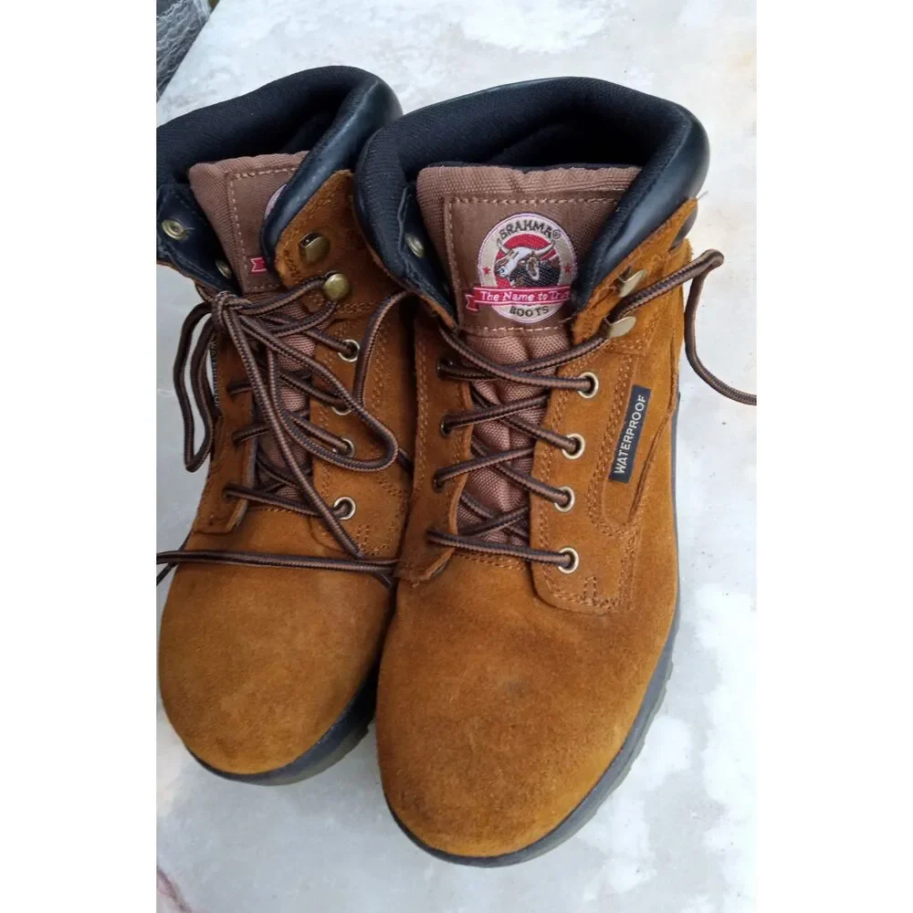 Brahma Women's Diane II Steel Toe Suede Work Boots sz. 8.5
